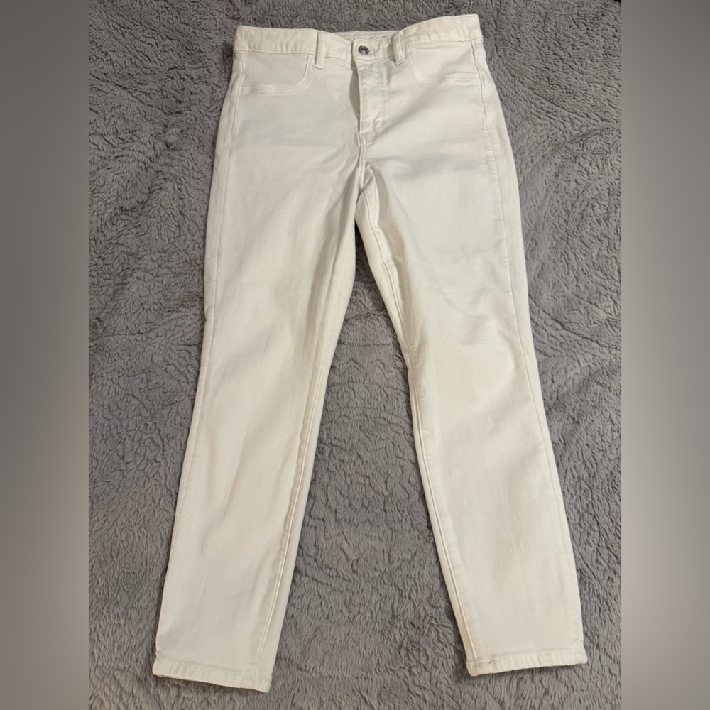 American Eagle Outfitters Women's Cream Skinny Jeans